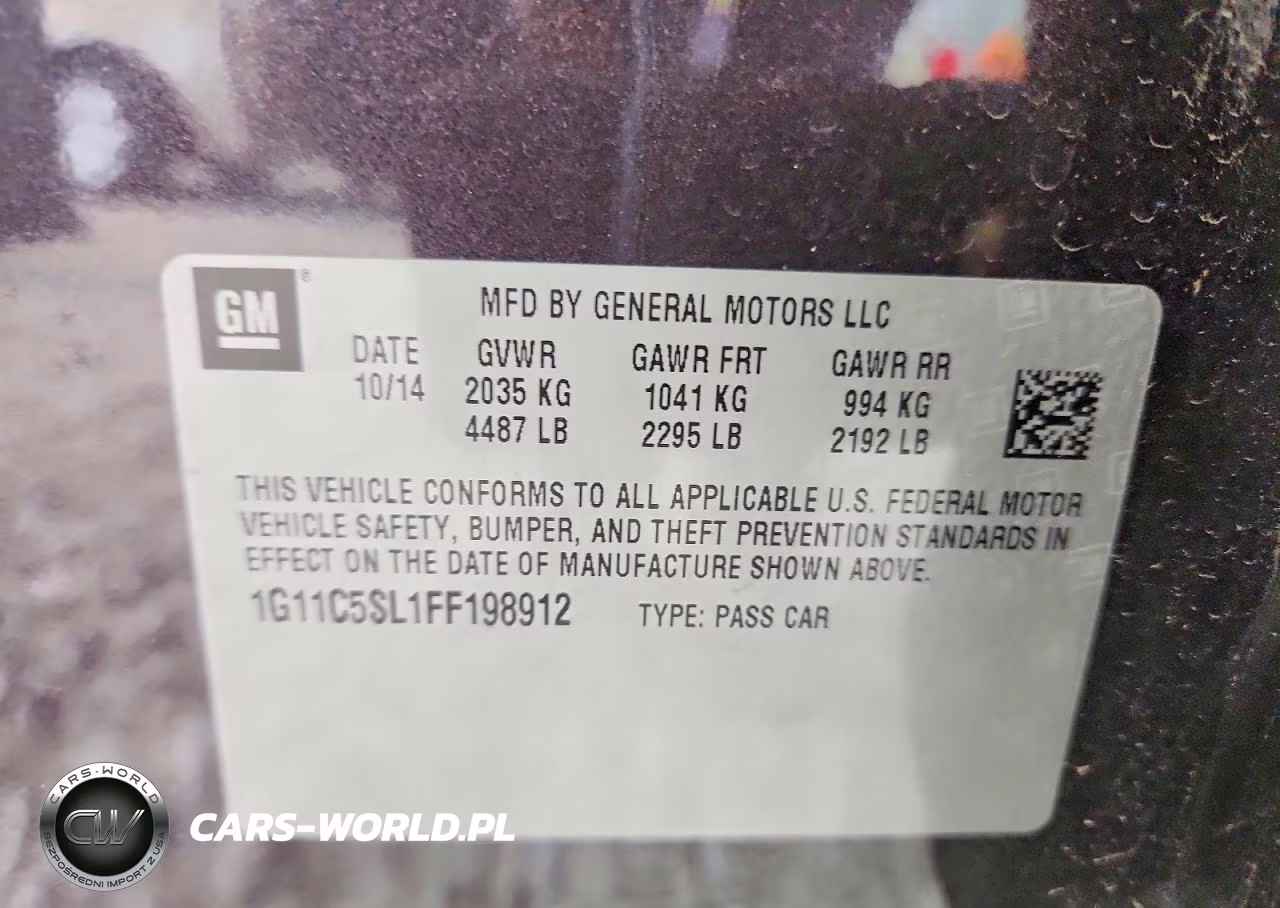 2015 Chevrolet Malibu 1Lt VIN:1G11C5SL1FF198912 - 12