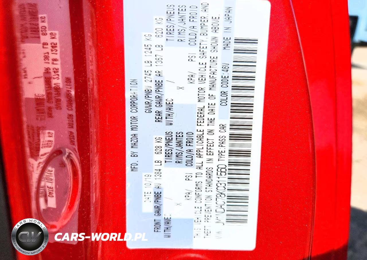 2019 Mazda Mx-5 Miata Club VIN:JM1NDAC78K0311560 - 12