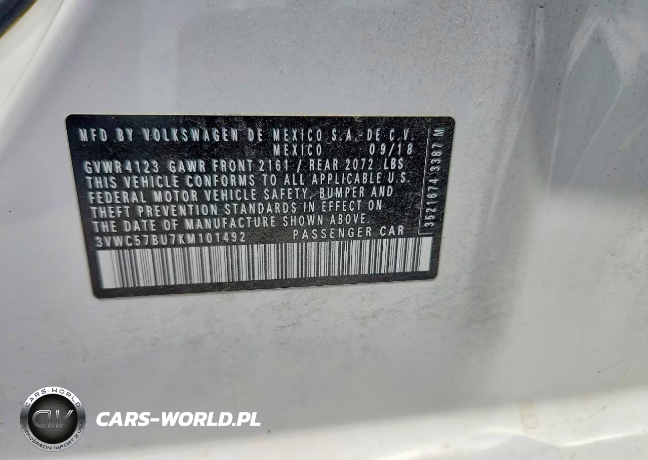 2019 Volkswagen Jetta S VIN:3VWC57BU7KM101492 - 13