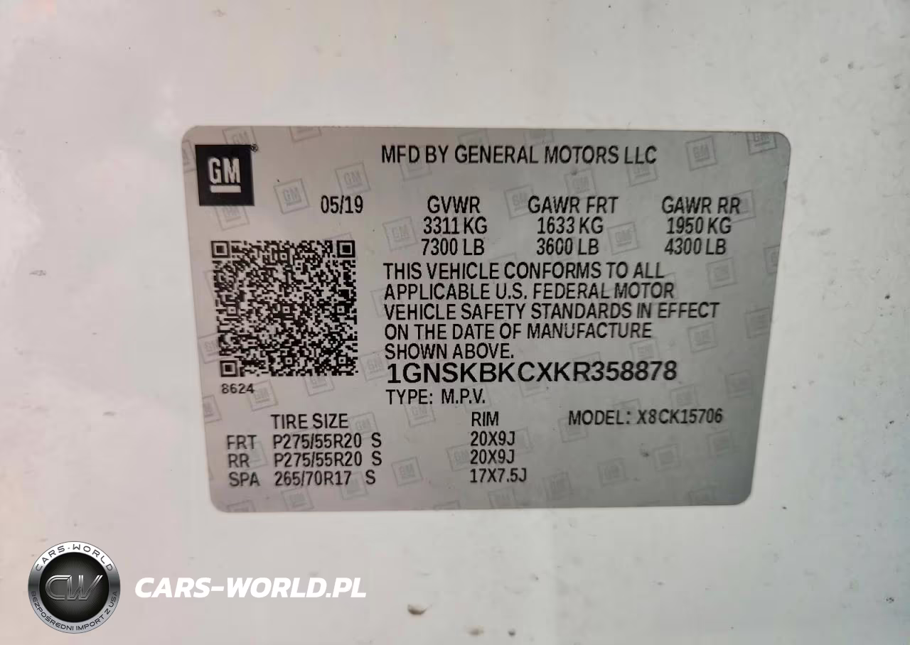 2019 Chevrolet Tahoe K1500 Lt VIN:1GNSKBKCXKR358878 - 14