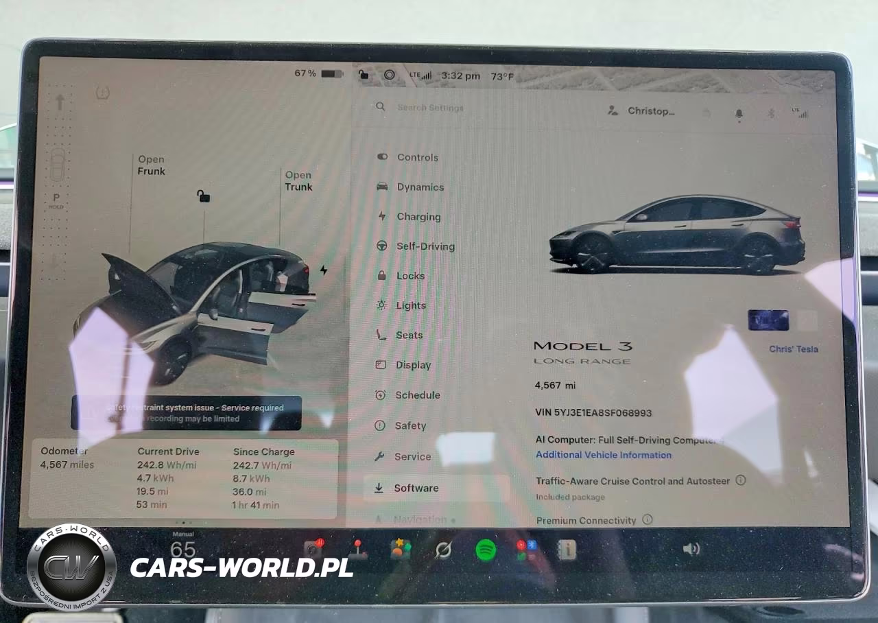 2025 Tesla Model 3 VIN:5YJ3E1EA8SF068993 - 9