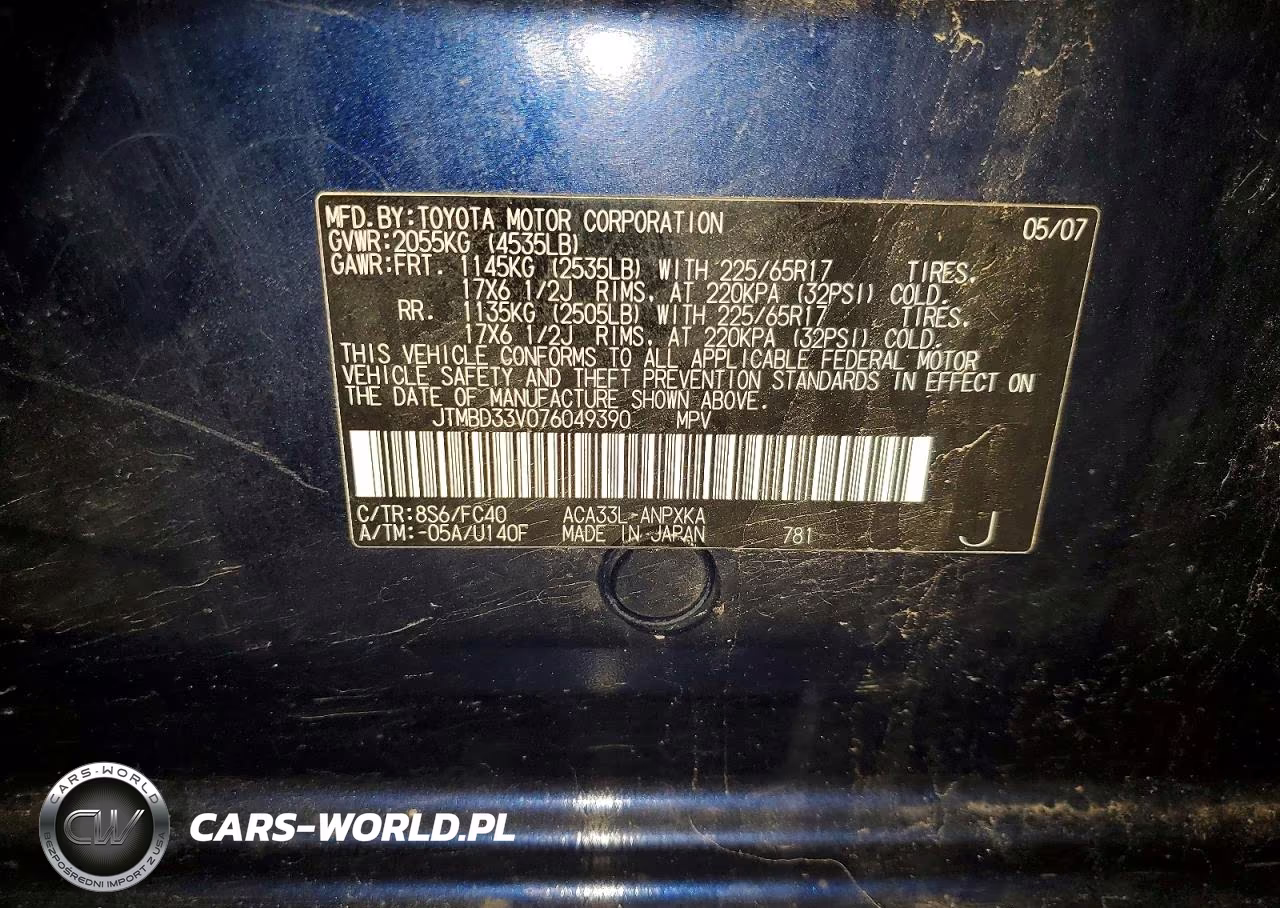 2007 Toyota Rav4 Base VIN:JTMBD33V076049390 - 13