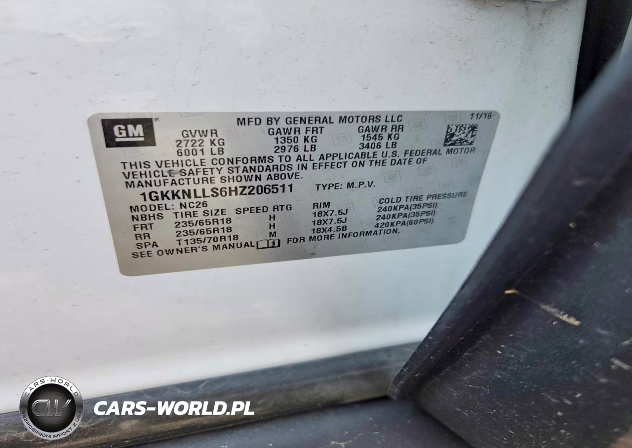 2017 GMC Acadia Sle VIN:1GKKNLLS6HZ206511 - 13