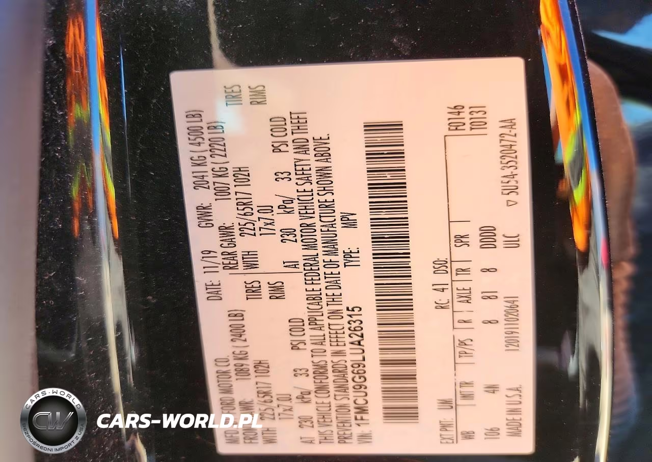 2020 Ford Escape Se VIN:1FMCU9G69LUA26315 - 13