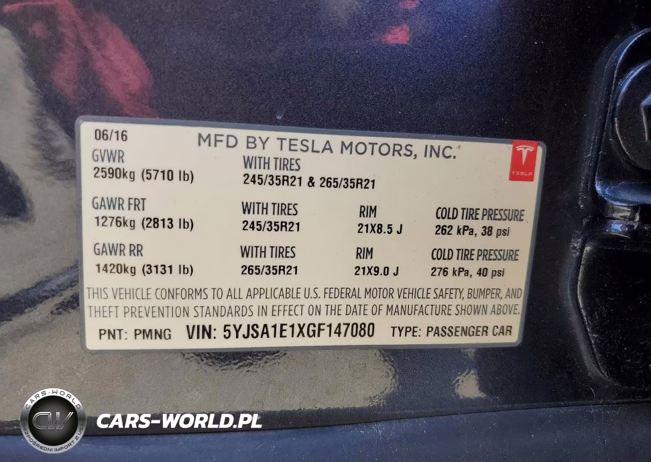 2016 Tesla Model S VIN:5YJSA1E1XGF147080 - 13