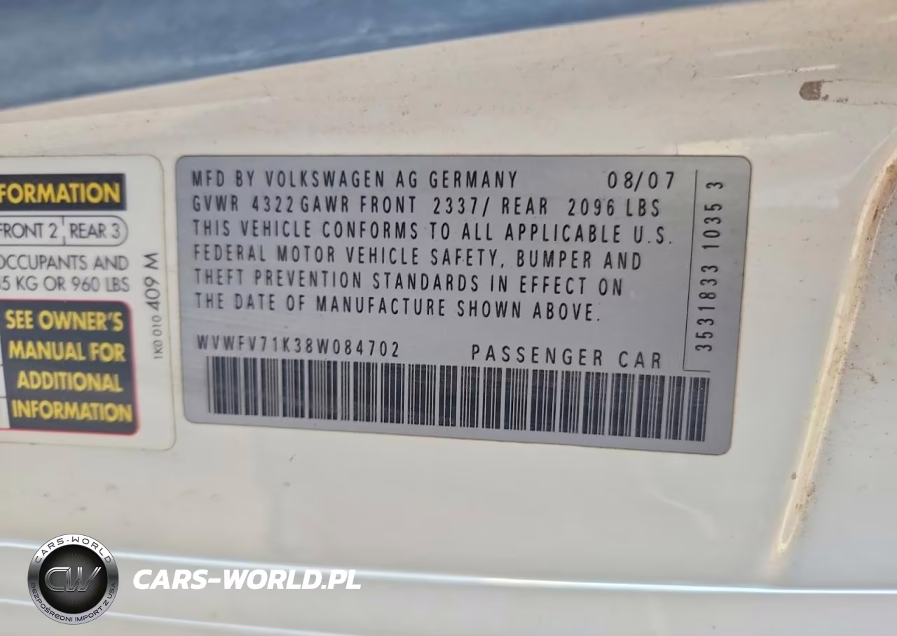 2008 Volkswagen Gti VIN:WVWFV71K38W084702 - 13