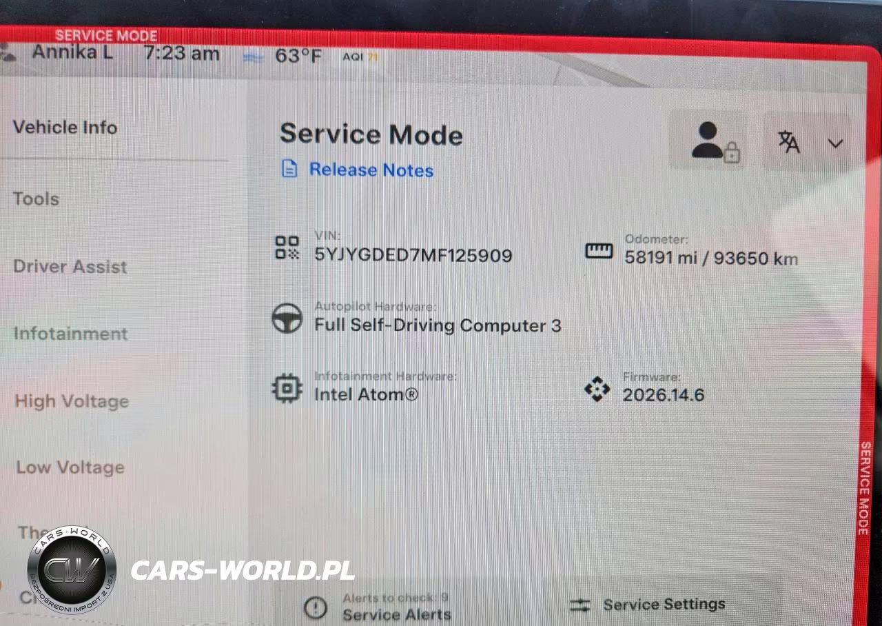 2021 Tesla Model Y VIN:5YJYGDED7MF125909 - 9