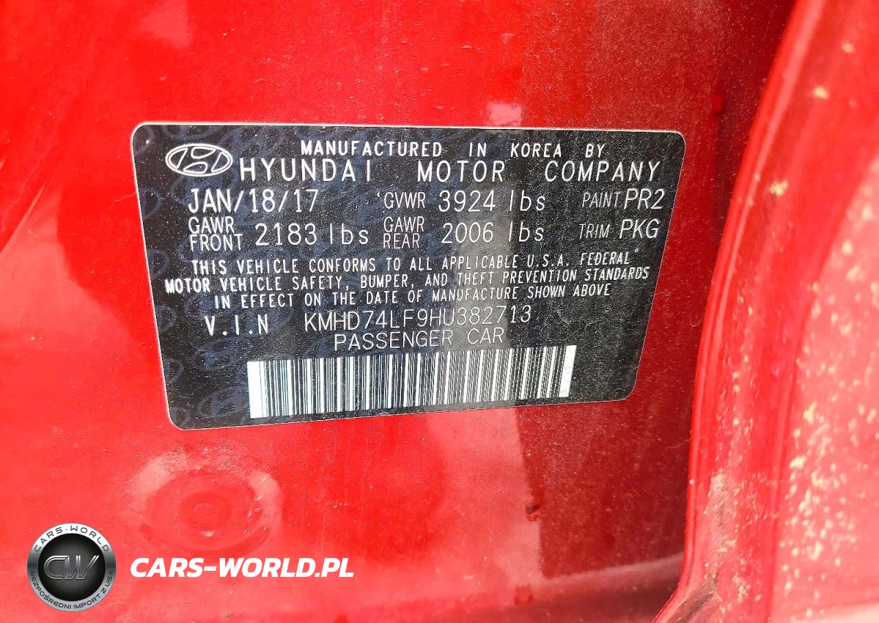 2017 Hyundai Elantra Se VIN:KMHD74LF9HU382713 - 12