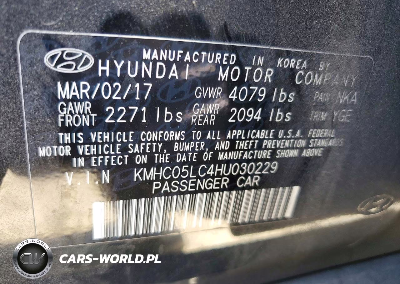 2017 Hyundai Ioniq Limited VIN:KMHC05LC4HU030229 - 13