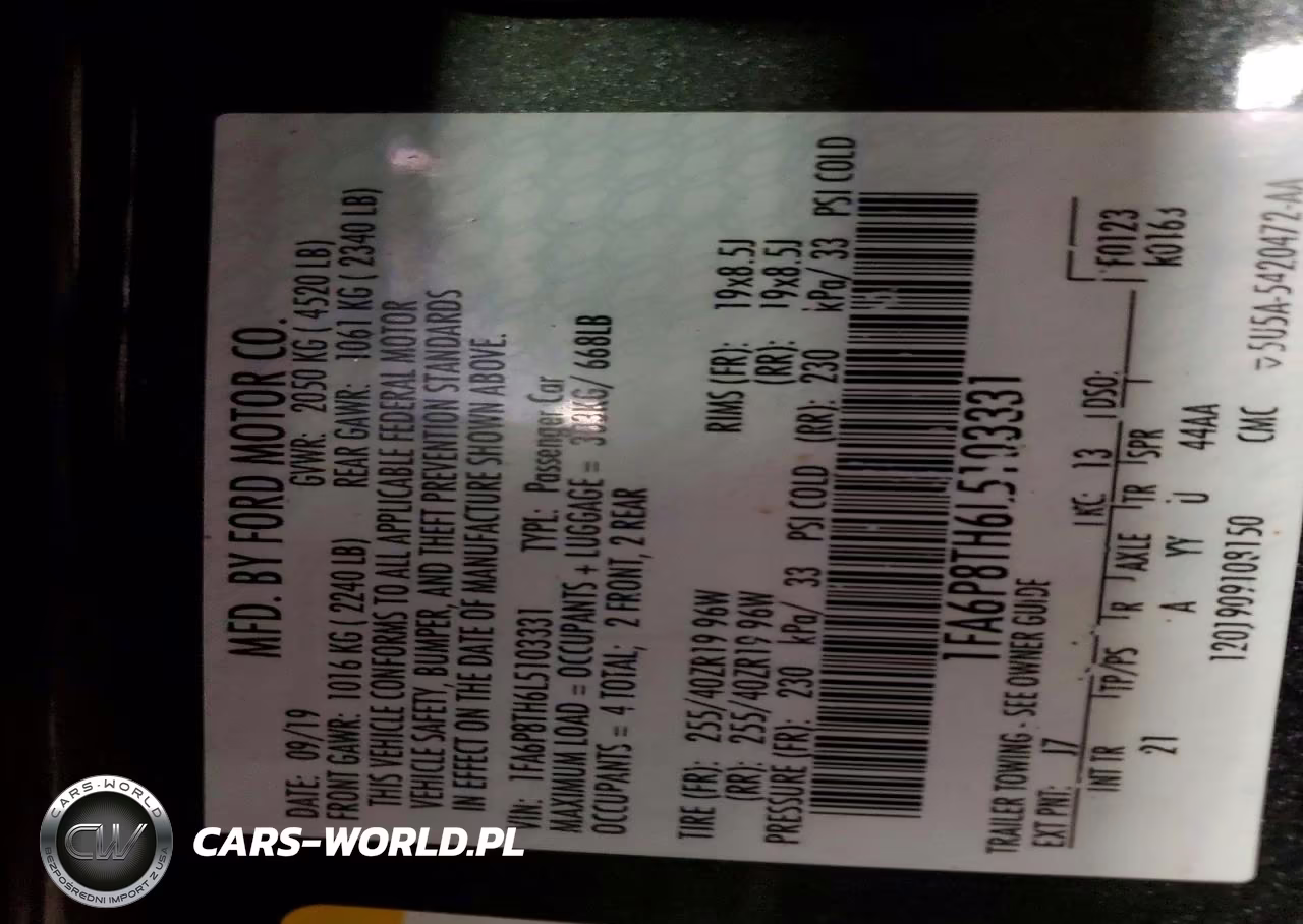 2020 Ford Mustang VIN:1FA6P8TH6L5103331 - 12