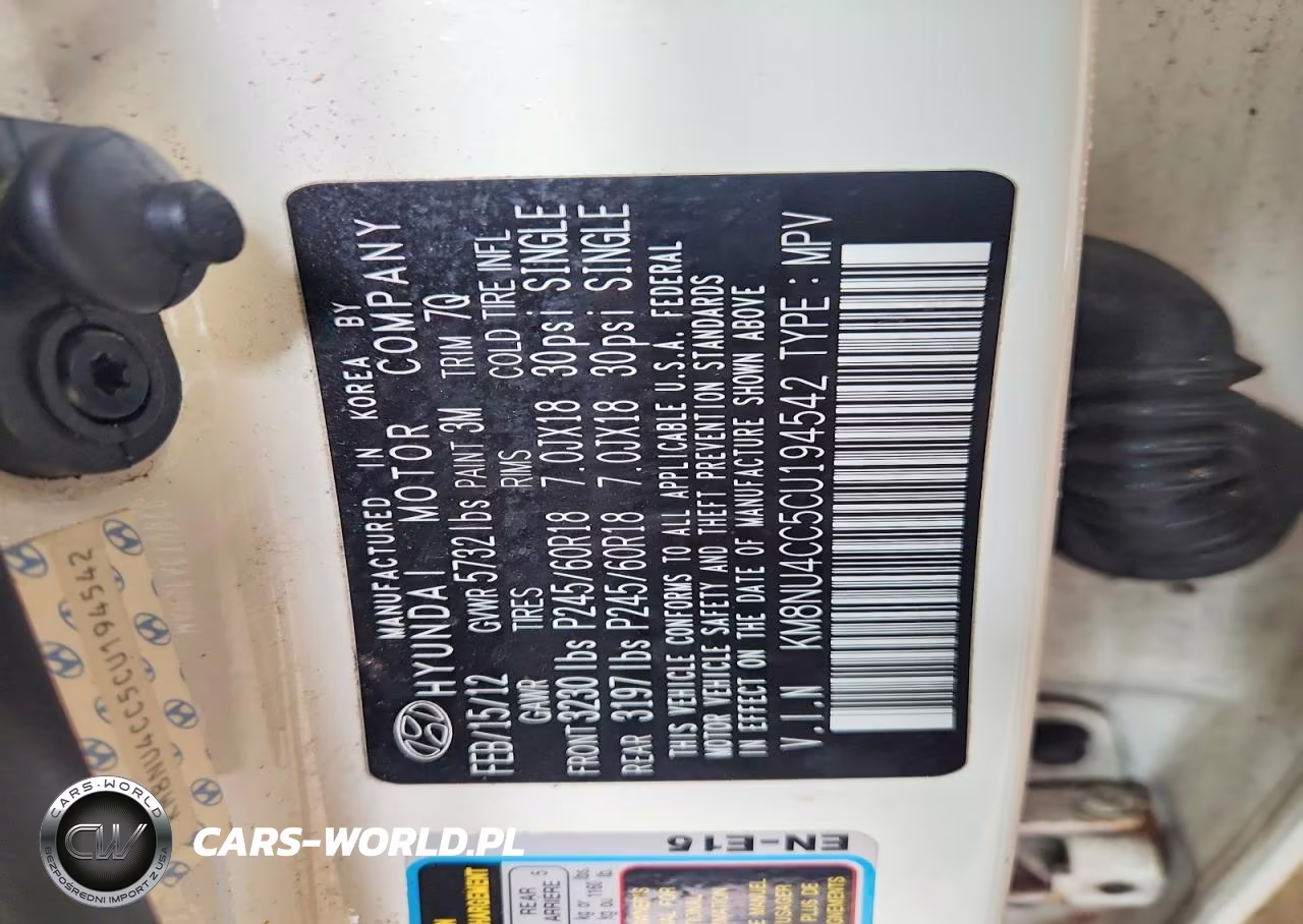 2012 Hyundai Veracruz Limited VIN:KM8NU4CC5CU194542 - 13