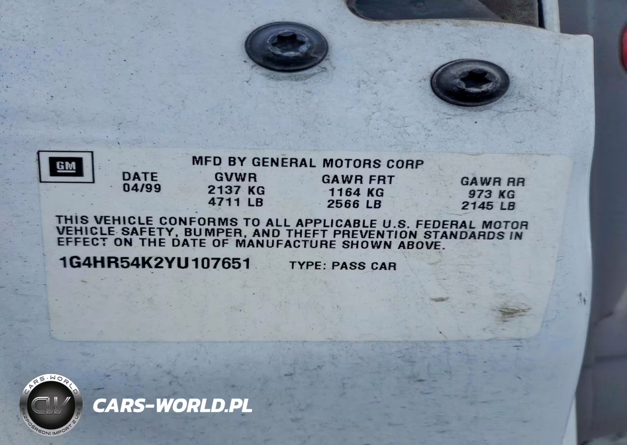 2000 Buick Lesabre Limited VIN:1G4HR54K2YU107651 - 12