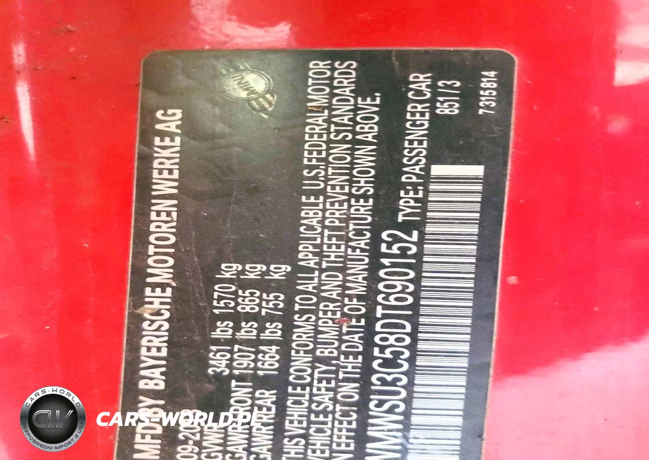2013 Mini Cooper VIN:WMWSU3C58DT690152 - 12
