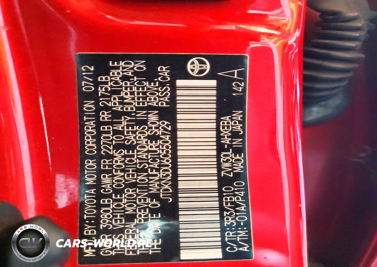 2012 Toyota Prius Three VIN:JTDKN3DU6C5504729 - 12
