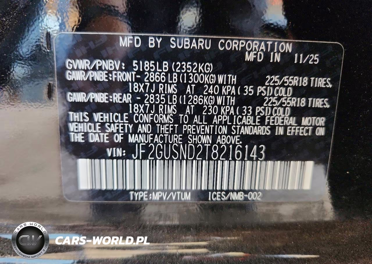 2026 Subaru Crosstrek Limited VIN:JF2GUSND2T8216143 - 13