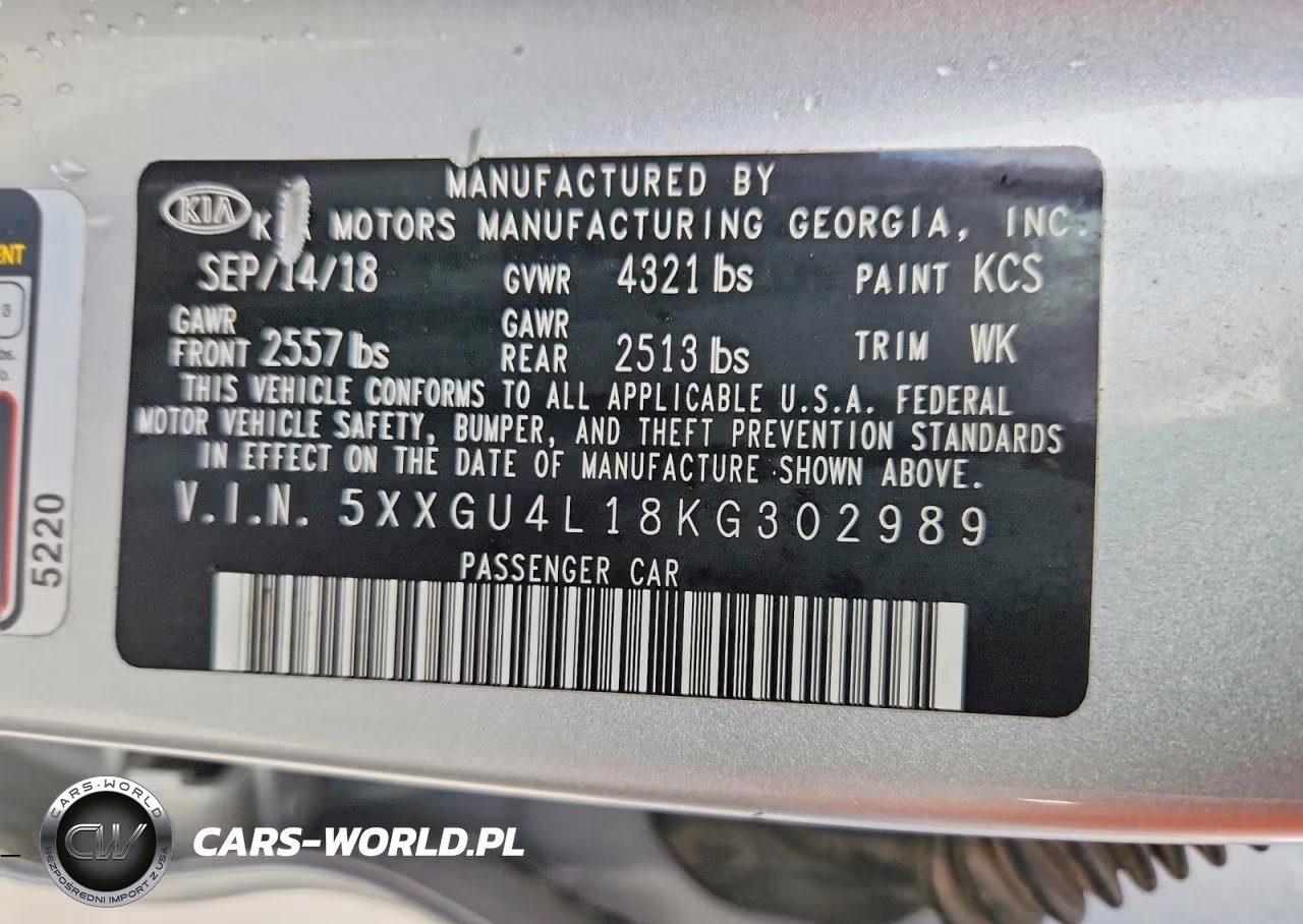 2019 Kia Optima Ex VIN:5XXGU4L18KG302989 - 12