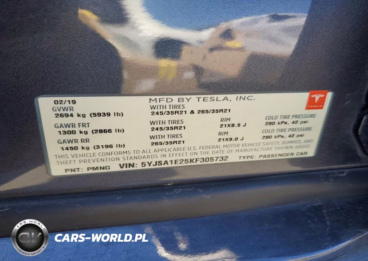 2019 Tesla Model S VIN:5YJSA1E25KF305732 - 13