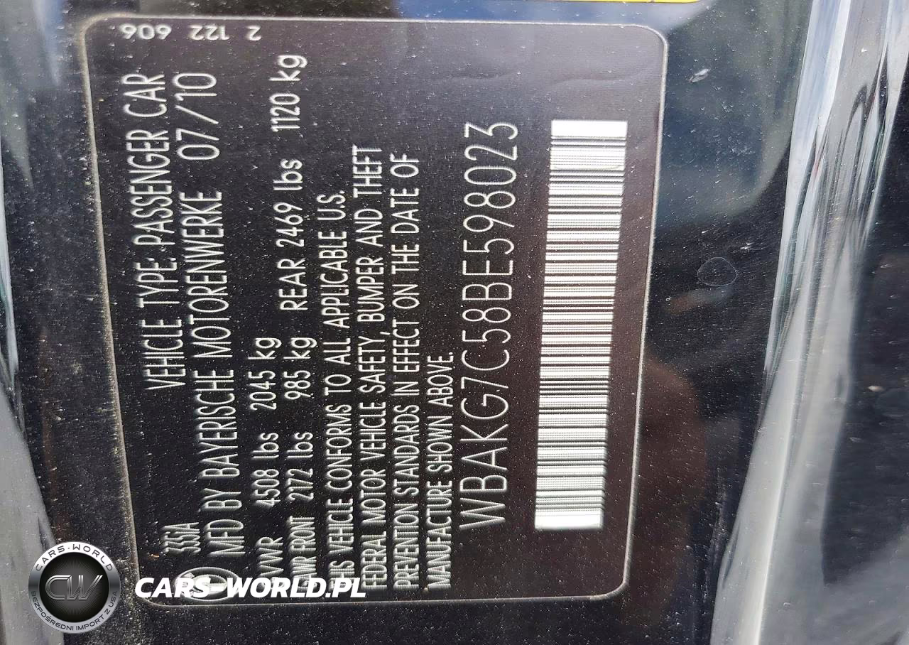 2011 BMW 335 I VIN:WBAKG7C58BE598023 - 12
