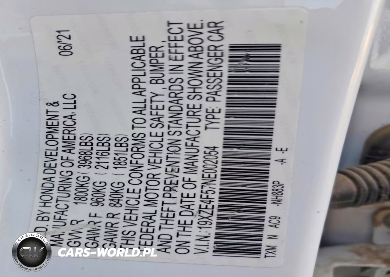 2022 Honda Insight Ex VIN:19XZE4F57NE002054 - 13