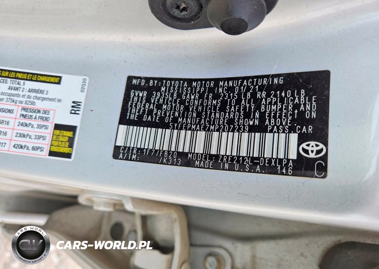 2021 Toyota Corolla Le VIN:5YFEPMAE7MP207239 - 12