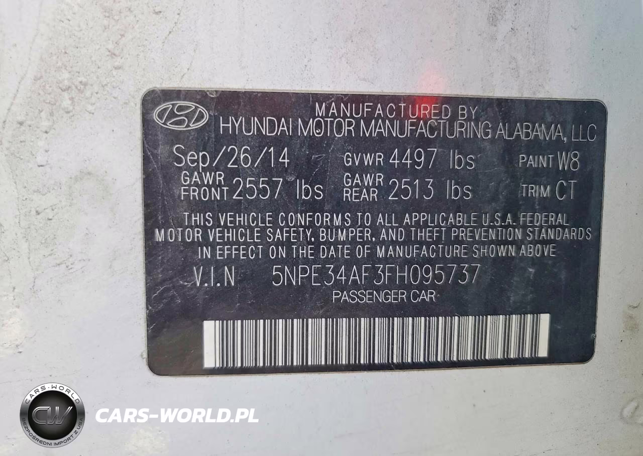 2015 Hyundai Sonata Sport VIN:5NPE34AF3FH095737 - 12