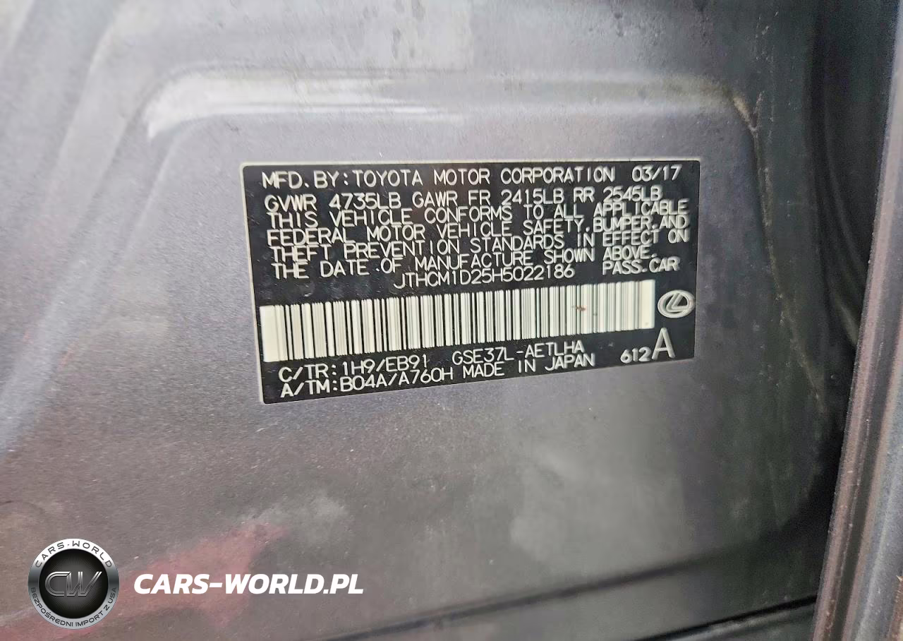 2017 Lexus Is 300 VIN:JTHCM1D25H5022186 - 12