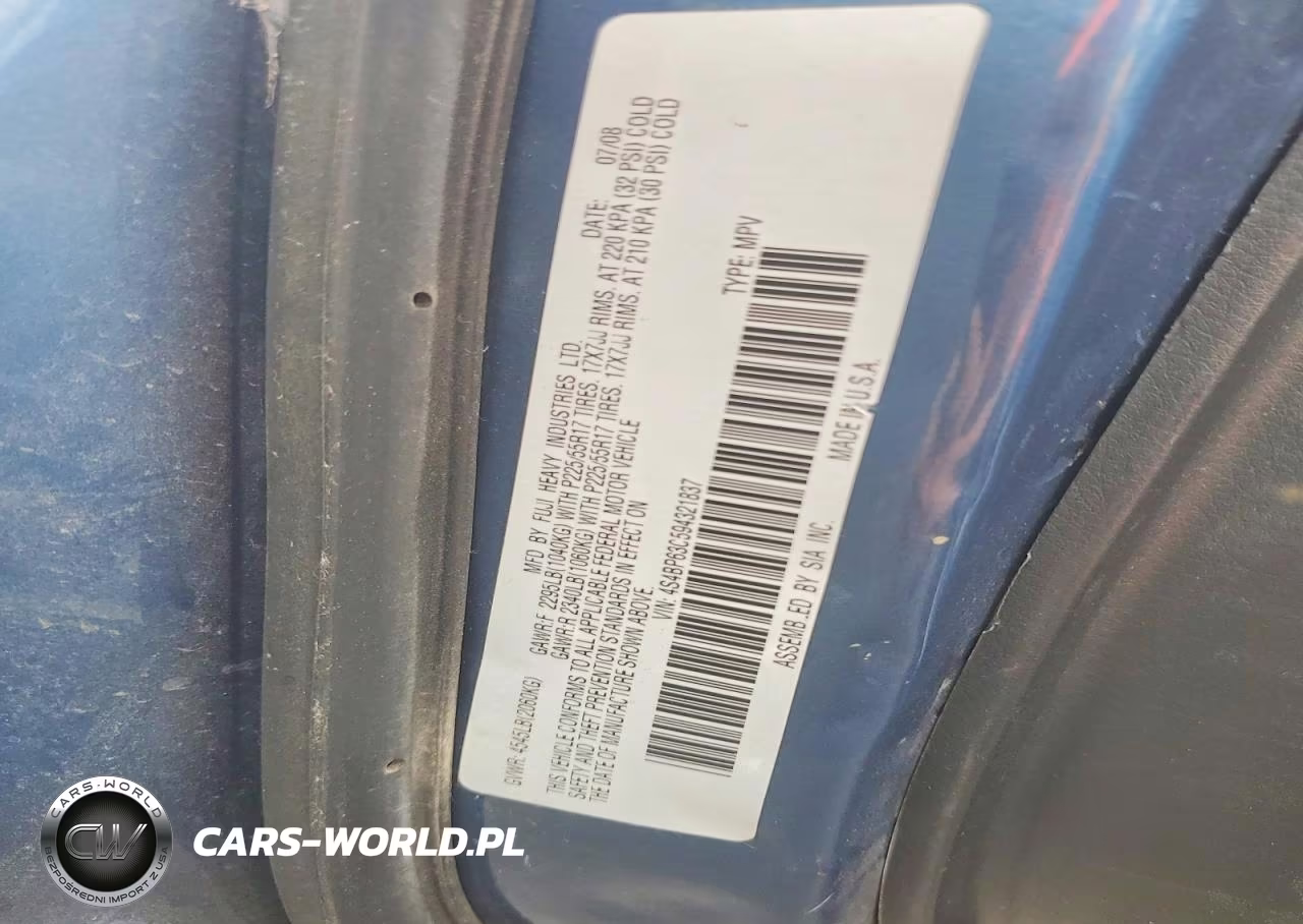 2009 Subaru Outback 2.5Xt Limited VIN:4S4BP63C594321837 - 12