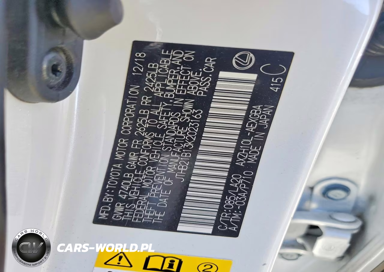 2019 Lexus Es 300H VIN:JTHB21B13K2023163 - 13