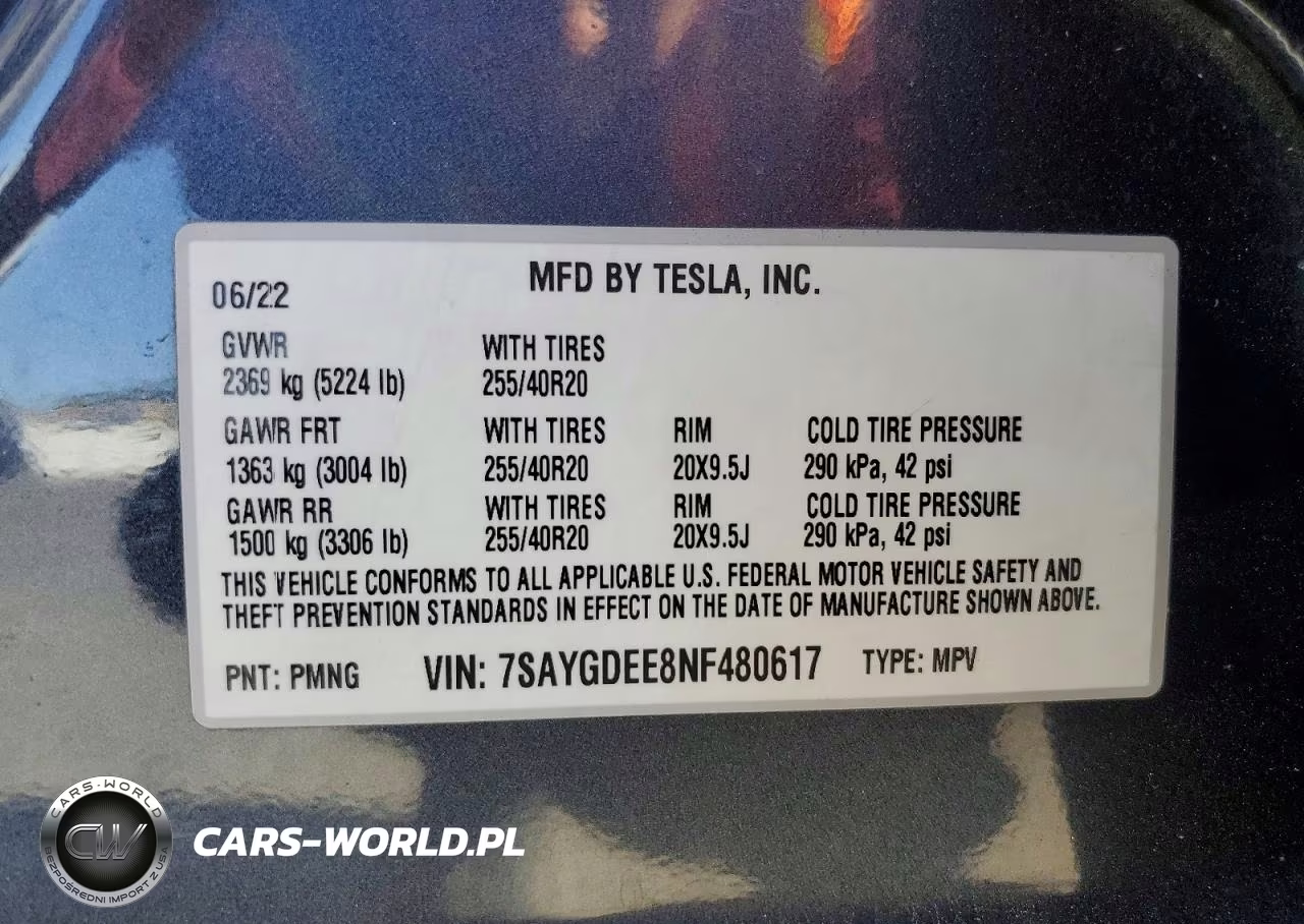 2022 Tesla Model Y VIN:7SAYGDEE8NF480617 - 13