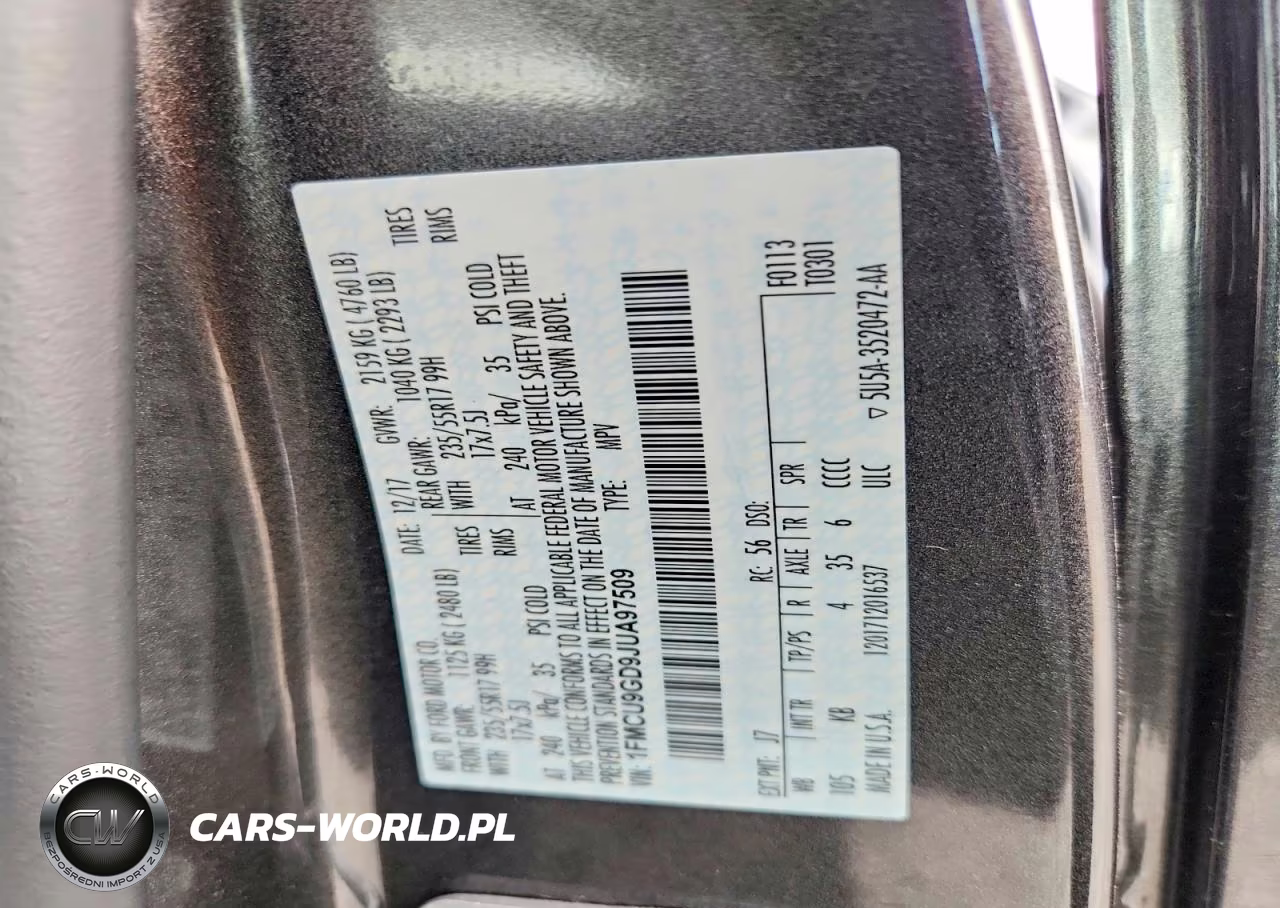 2018 Ford Escape Se VIN:1FMCU9GD9JUA97509 - 14