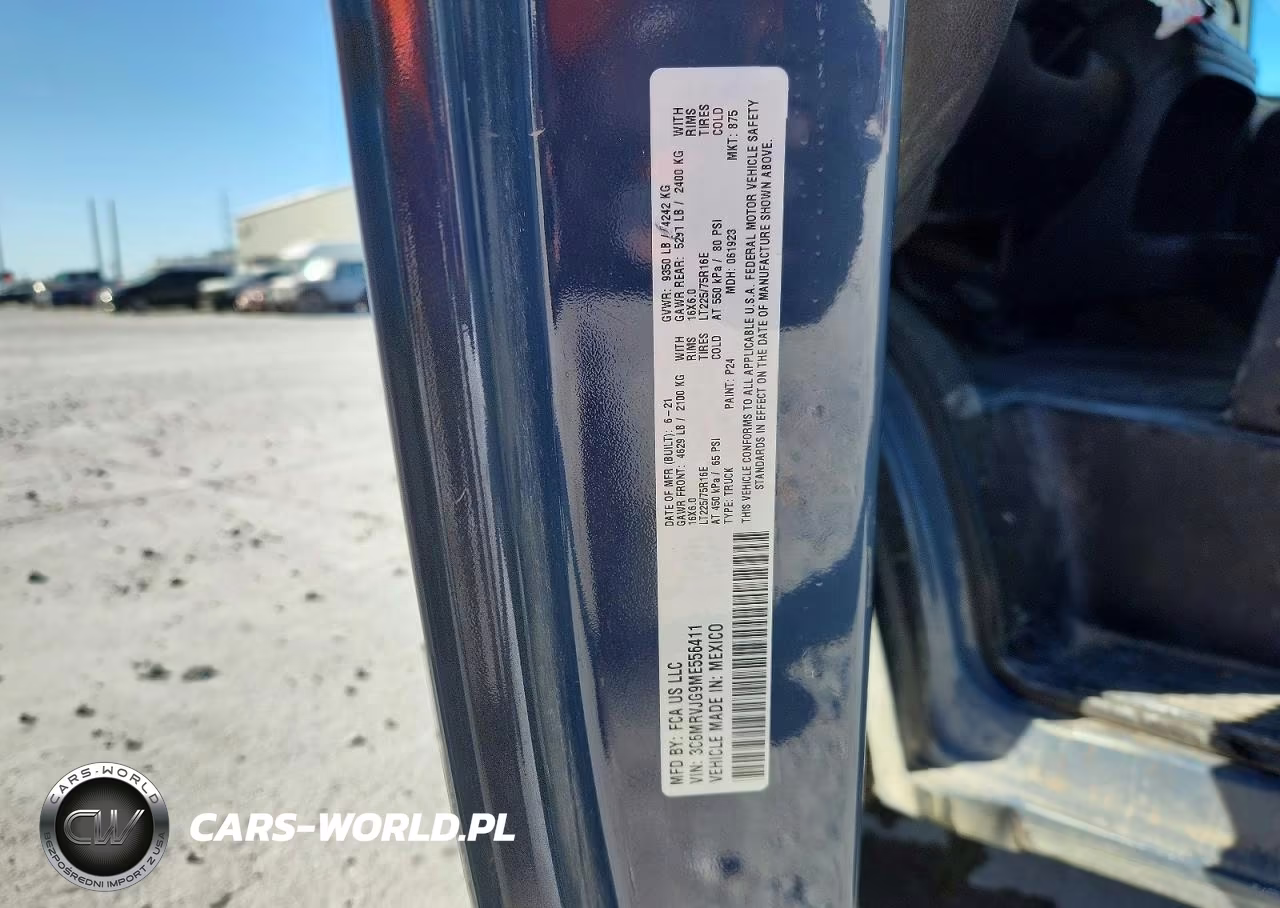 2021 Ram Promaster 3500 3500 High VIN:3C6MRVJG9ME556411 - 14
