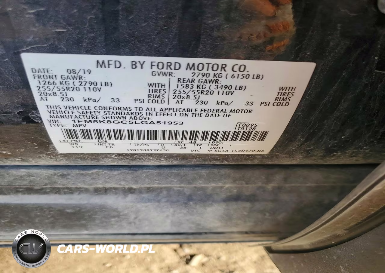 2020 Ford Explorer St VIN:1FM5K8GC5LGA51953 - 13