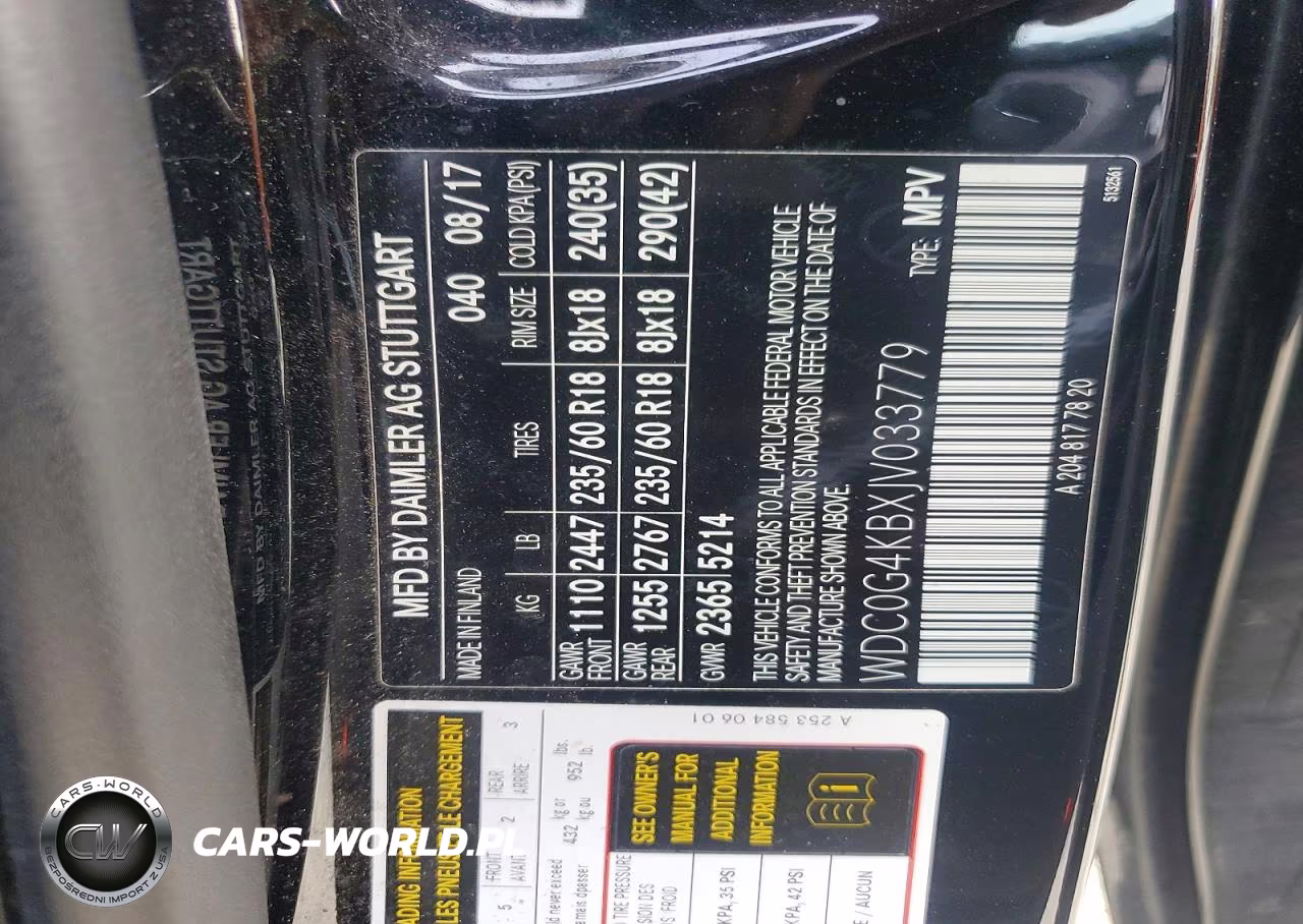 2018 Mercedes-Benz Glc 300 4Matic VIN:WDC0G4KBXJV033779 - 13