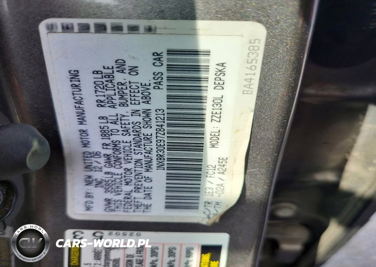 2007 Toyota Corolla S VIN:1NXBR30E97Z841213 - 12