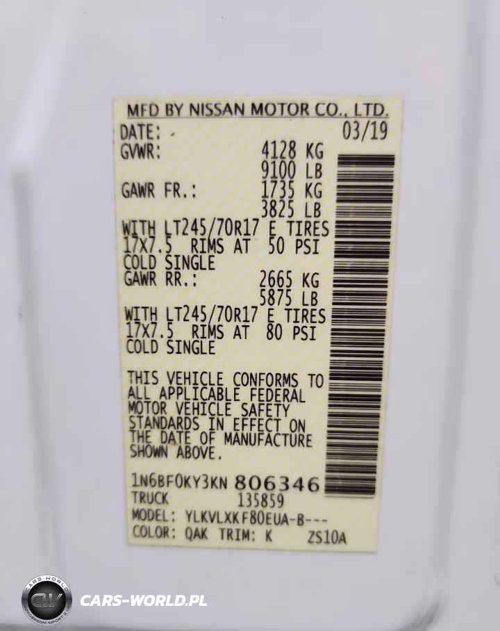 2019 Nissan Nv 2500 Delivery Van VIN:1N6BF0KY3KN806346 - 13