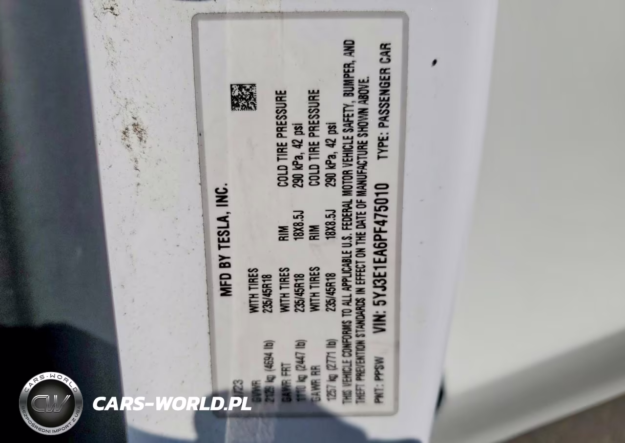 2023 Tesla Model 3 VIN:5YJ3E1EA6PF475010 - 12