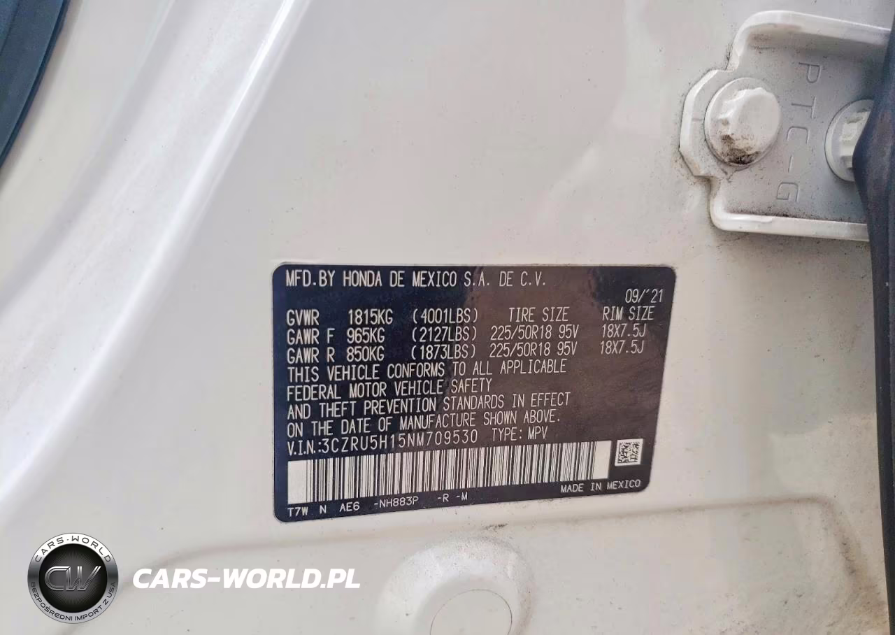 2022 Honda Hr-V Sport VIN:3CZRU5H15NM709530 - 12