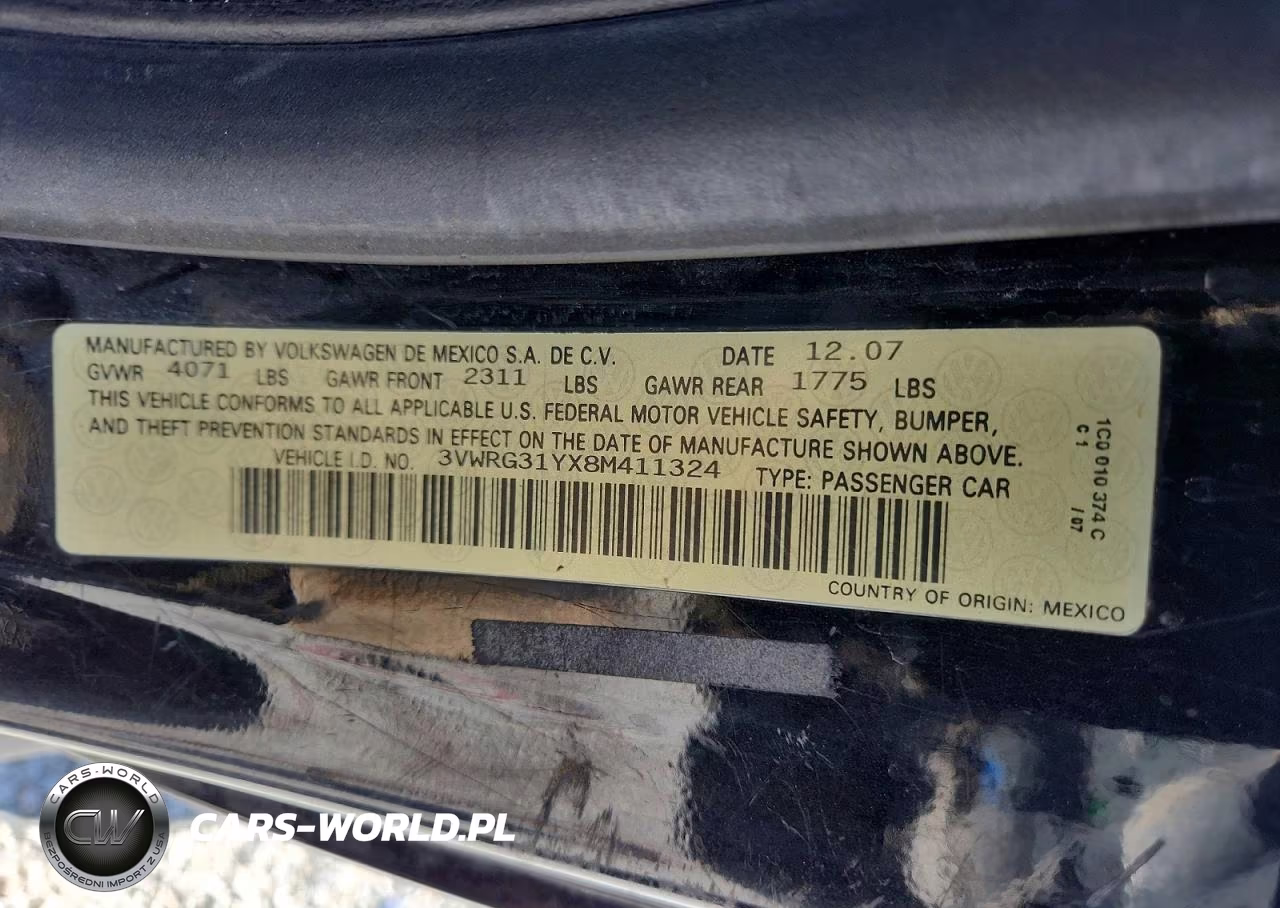 2008 Volkswagen New Beetle Convertible Se VIN:3VWRG31YX8M411324 - 12