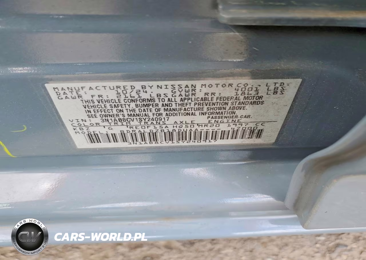 2025 Nissan Sentra Sv VIN:3N1AB8CV1SY240917 - 13