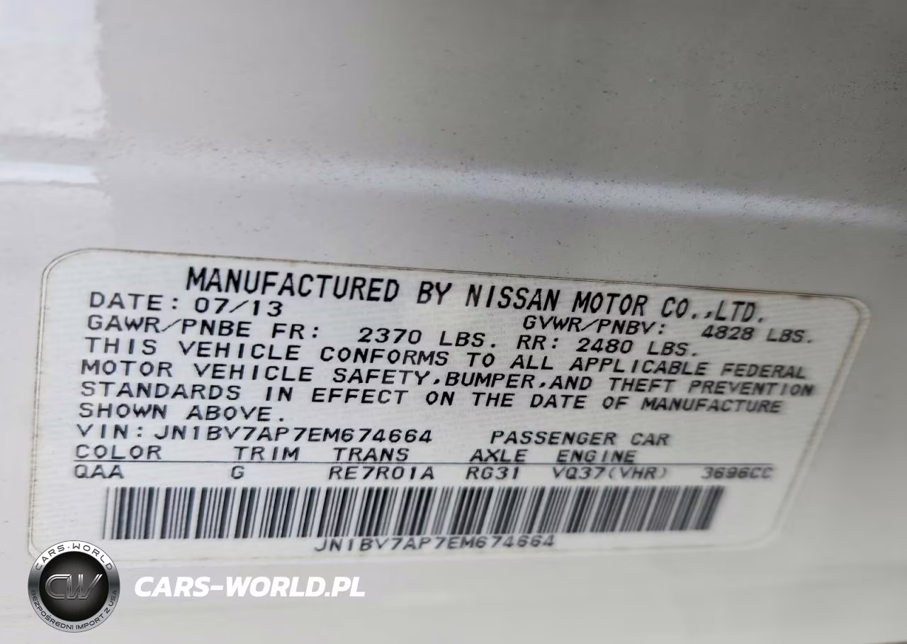 2014 Infiniti Q50 Base VIN:JN1BV7AP7EM674664 - 12