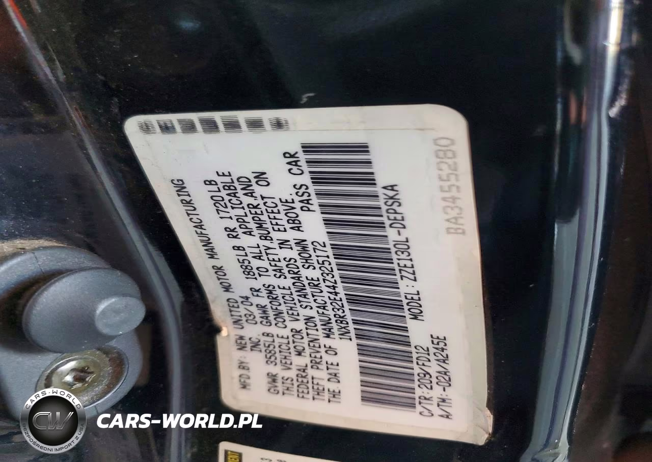 2004 Toyota Corolla Ce VIN:1NXBR32E44Z325172 - 13