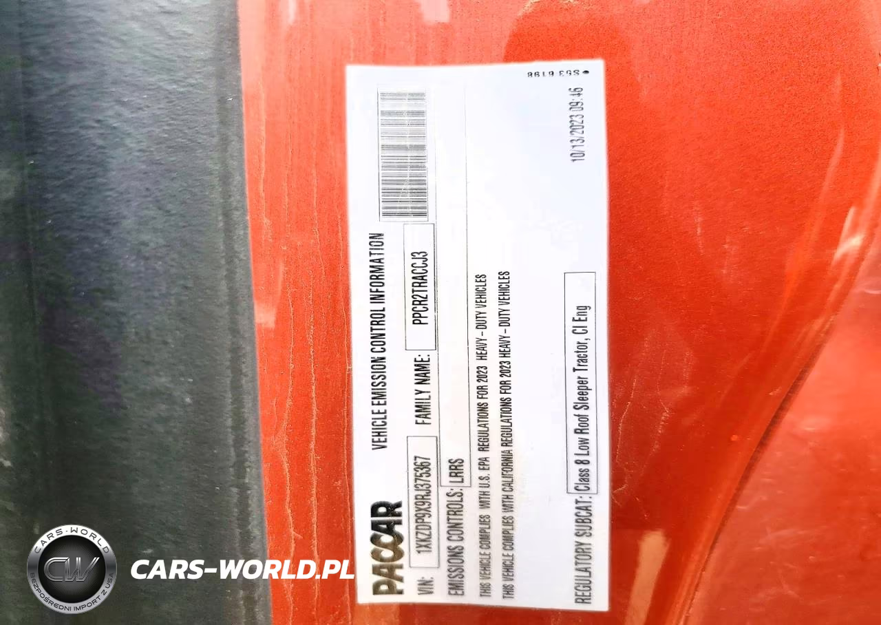 2024 Kenworth Construction VIN:1XKZDP9X9RJ375367 - 10