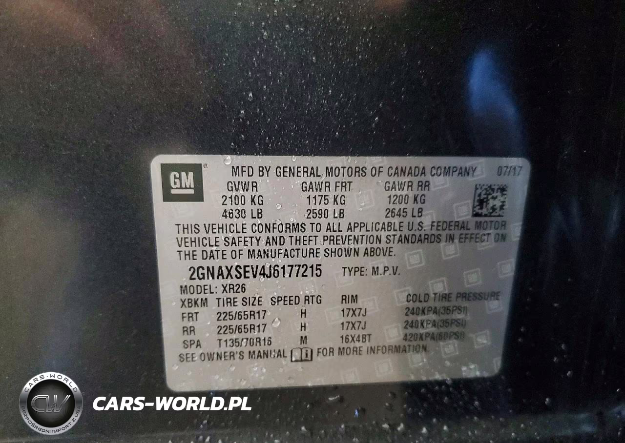 2018 Chevrolet Equinox Lt VIN:2GNAXSEV4J6177215 - 13