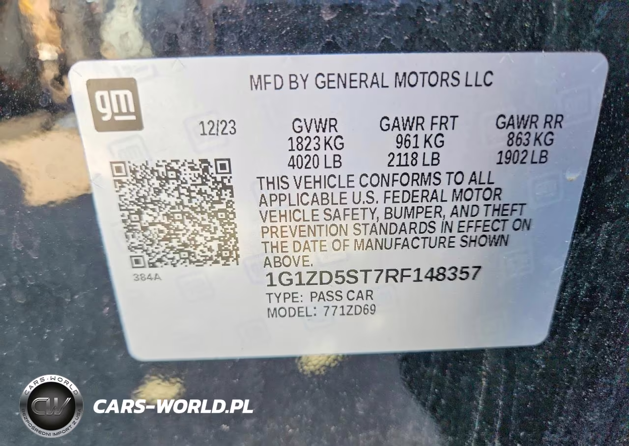 2024 Chevrolet Malibu Lt VIN:1G1ZD5ST7RF148357 - 13