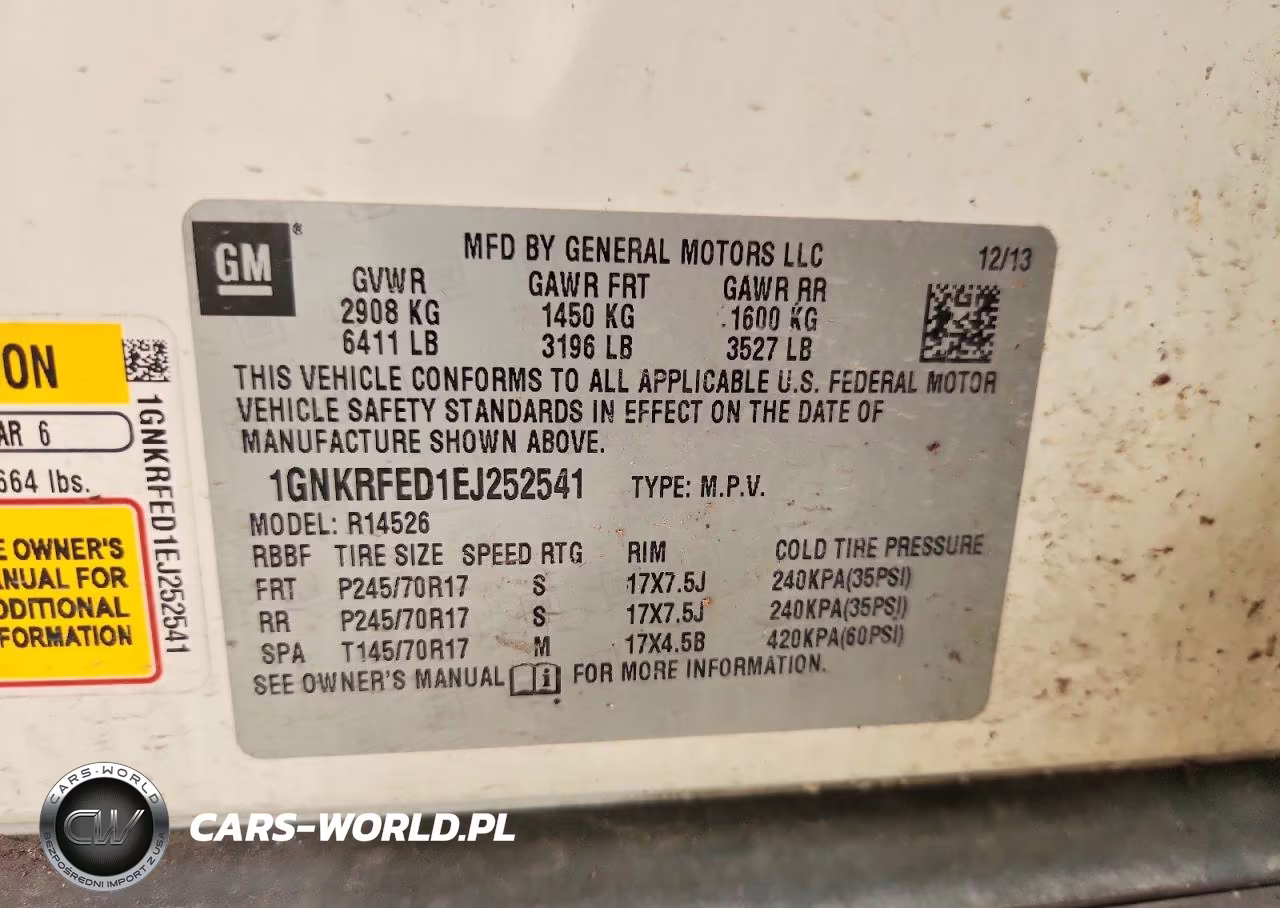 2014 Chevrolet Traverse Ls VIN:1GNKRFED1EJ252541 - 13