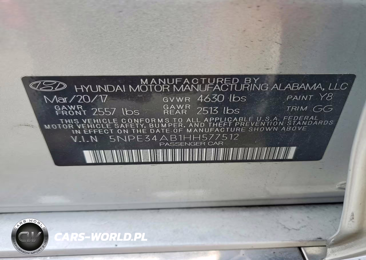 2017 Hyundai Sonata Sport VIN:5NPE34AB1HH577512 - 12