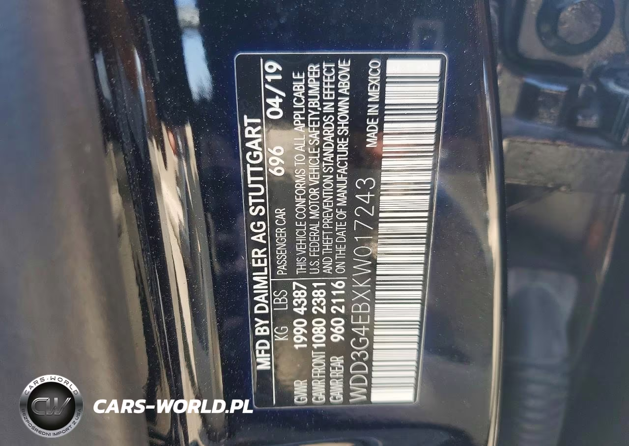 2019 Mercedes-Benz A 220 VIN:WDD3G4EBXKW017243 - 12