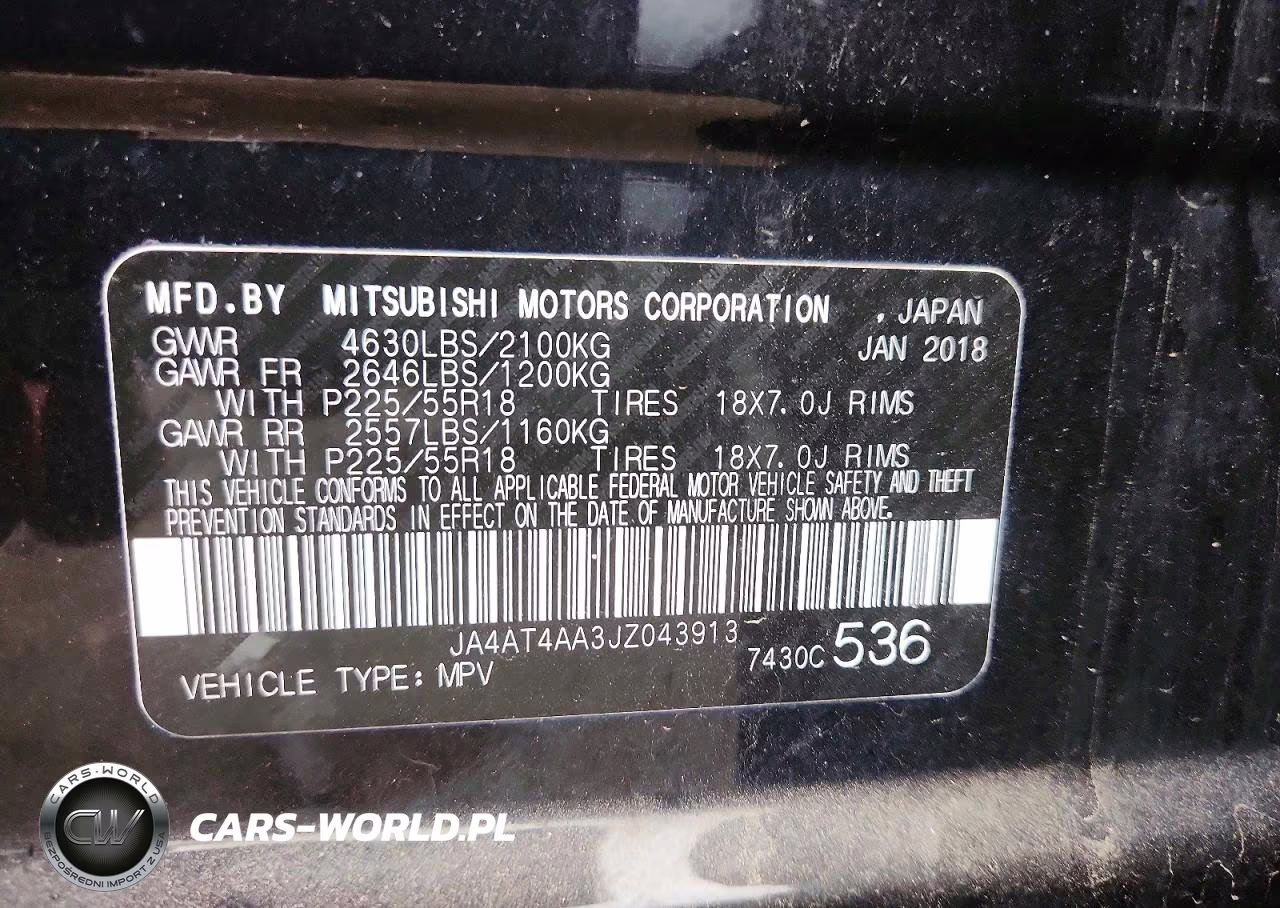 2018 Mitsubishi Eclipse Cross Le VIN:JA4AT4AA3JZ043913 - 12