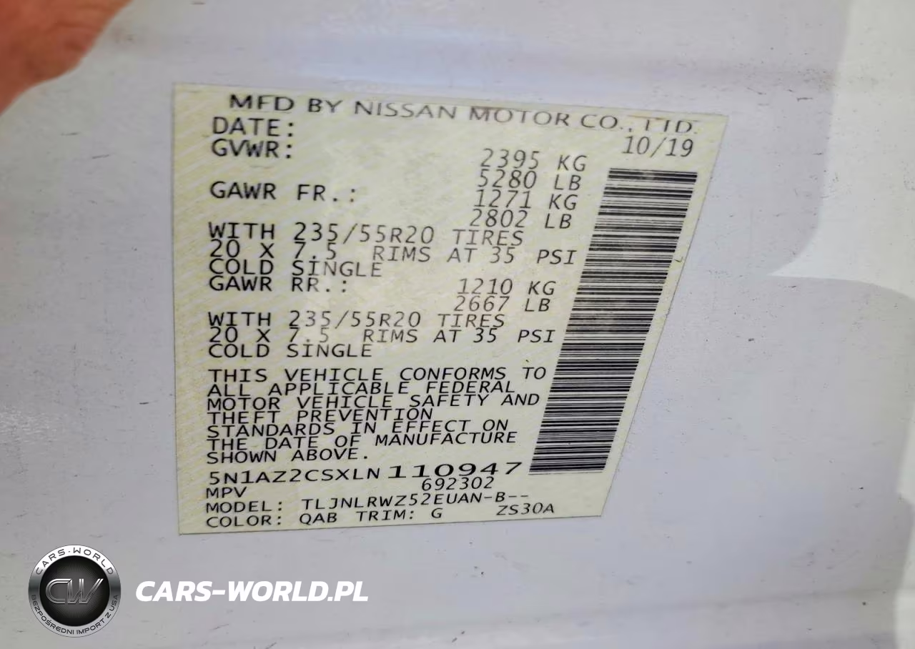 2020 Nissan Murano Sl VIN:5N1AZ2CSXLN110947 - 14
