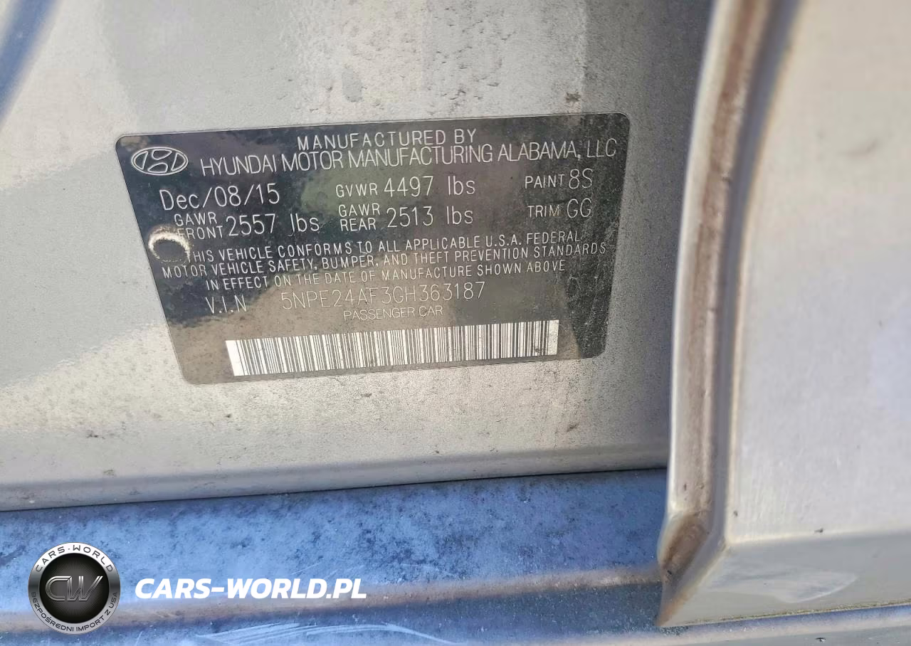 2016 Hyundai Sonata Se VIN:5NPE24AF3GH363187 - 12